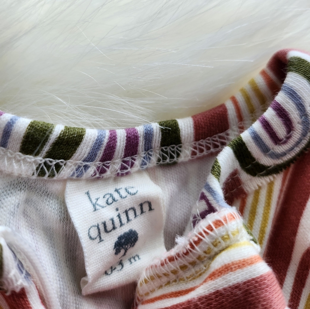 Kate Quinn Rainbow Cotton Footie Pajama - Picture 2 of 4